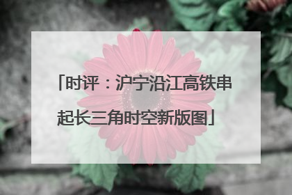 时评：沪宁沿江高铁串起长三角时空新版图