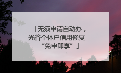 无须申请自动办，光谷个体户信用修复“免申即享”