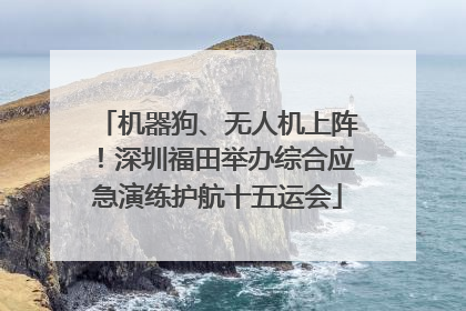 机器狗、无人机上阵！深圳福田举办综合应急演练护航十五运会
