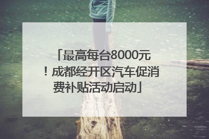最高每台8000元！成都经开区汽车促消费补贴活动启动