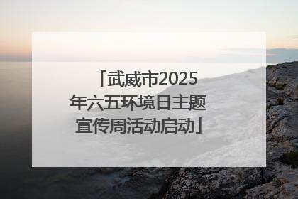 武威市2025年六五环境日主题宣传周活动启动