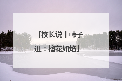 校长说丨韩子进：榴花如焰