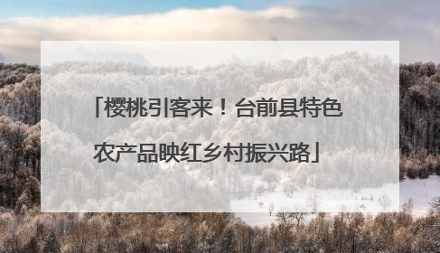 樱桃引客来！台前县特色农产品映红乡村振兴路