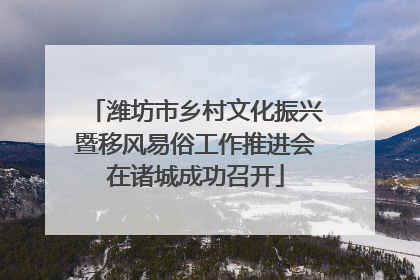 潍坊市乡村文化振兴暨移风易俗工作推进会在诸城成功召开