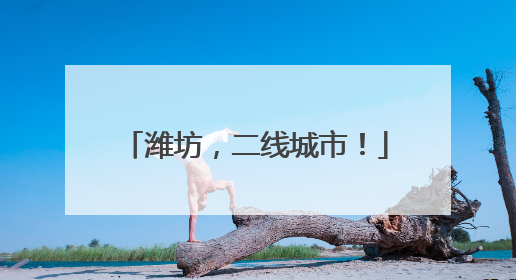 潍坊，二线城市！