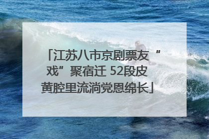 江苏八市京剧票友“戏”聚宿迁 52段皮黄腔里流淌党恩绵长