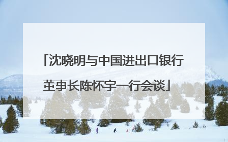 沈晓明与中国进出口银行董事长陈怀宇一行会谈