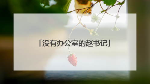 没有办公室的赵书记