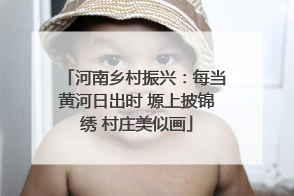 河南乡村振兴：每当黄河日出时 塬上披锦绣 村庄美似画