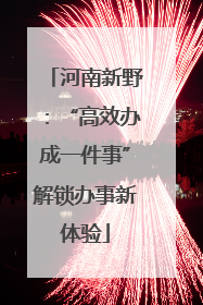 河南新野：“高效办成一件事”解锁办事新体验