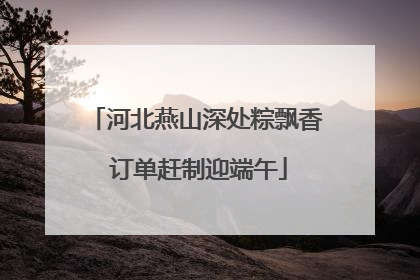 河北燕山深处粽飘香 订单赶制迎端午