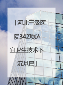 河北三级医院342项适宜卫生技术下沉基层