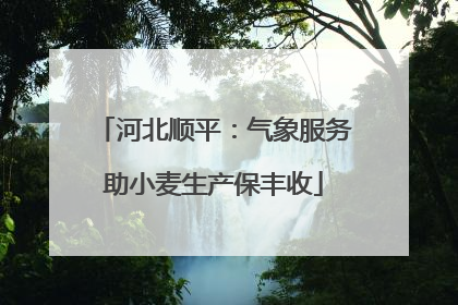 河北顺平：气象服务助小麦生产保丰收