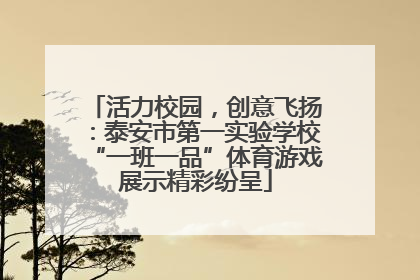 活力校园，创意飞扬：泰安市第一实验学校“一班一品”体育游戏展示精彩纷呈