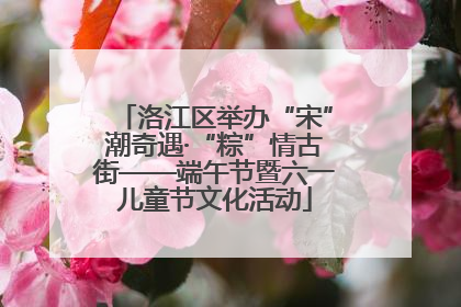 洛江区举办“宋”潮奇遇·“粽”情古街——端午节暨六一儿童节文化活动