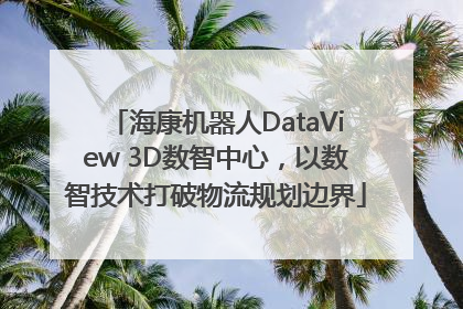海康机器人DataView 3D数智中心，以数智技术打破物流规划边界