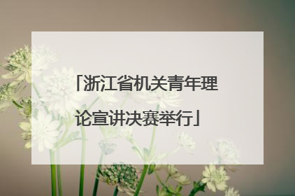 浙江省机关青年理论宣讲决赛举行
