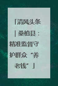 清风头条｜桑植县：精准监督守护群众“养老钱”