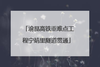 渝昆高铁重难点工程宁靖里隧道贯通