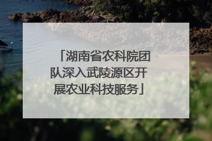 湖南省农科院团队深入武陵源区开展农业科技服务