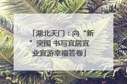 湖北天门：向“新”突围 书写宜居宜业宜游幸福答卷