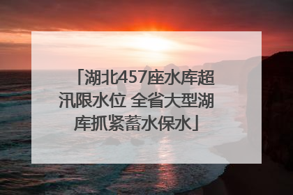 湖北457座水库超汛限水位 全省大型湖库抓紧蓄水保水