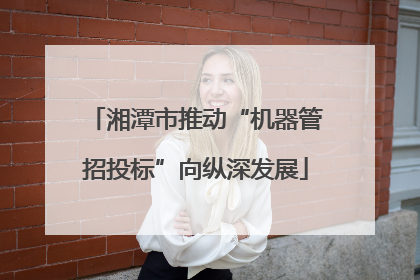 湘潭市推动“机器管招投标”向纵深发展
