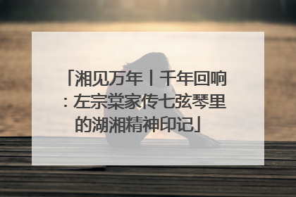 湘见万年丨千年回响：左宗棠家传七弦琴里的湖湘精神印记