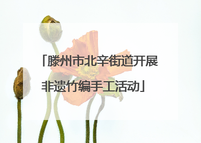 滕州市北辛街道开展非遗竹编手工活动