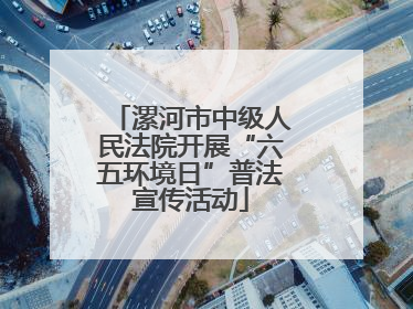 漯河市中级人民法院开展“六五环境日”普法宣传活动