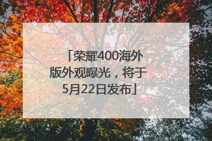 荣耀400海外版外观曝光，将于5月22日发布