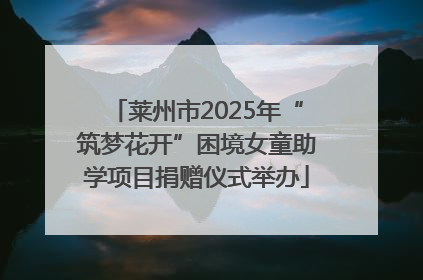 莱州市2025年“筑梦花开”困境女童助学项目捐赠仪式举办