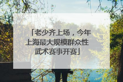 老少齐上场，今年上海最大规模群众性武术赛事开赛