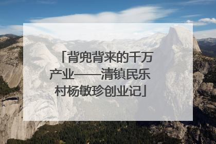 背兜背来的千万产业——清镇民乐村杨敏珍创业记