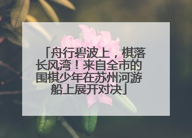 舟行碧波上，棋落长风湾！来自全市的围棋少年在苏州河游船上展开对决
