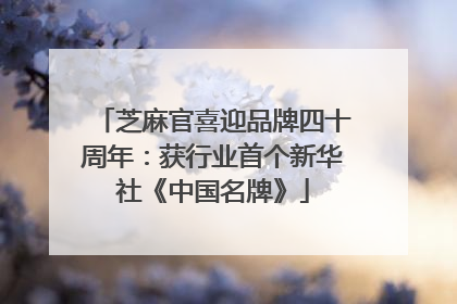 芝麻官喜迎品牌四十周年：获行业首个新华社《中国名牌》