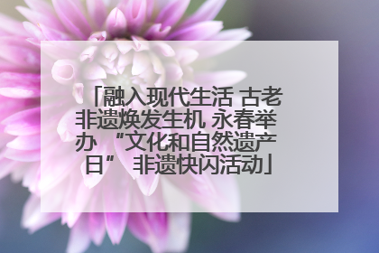 融入现代生活 古老非遗焕发生机 永春举办 “文化和自然遗产日” 非遗快闪活动