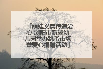萌娃义卖传递爱心 浏阳市新翼幼儿园举办跳蚤市场暨爱心捐赠活动