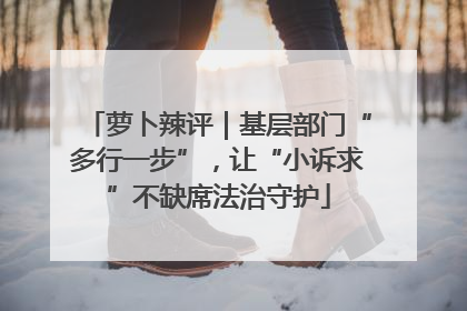 萝卜辣评｜基层部门“多行一步”，让“小诉求”不缺席法治守护