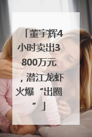 董宇辉4小时卖出3800万元，潜江龙虾火爆“出圈”