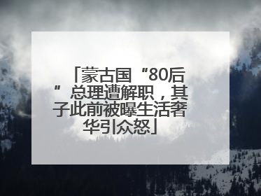 蒙古国“80后”总理遭解职，其子此前被曝生活奢华引众怒