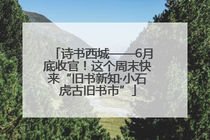诗书西城——6月底收官！这个周末快来“旧书新知·小石虎古旧书市”