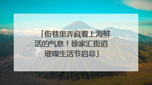 街巷里弄藏着上海鲜活的气息！徐家汇街道璀璨生活节启幕
