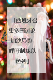 西班牙召集多国讨论加沙局势 呼吁制裁以色列