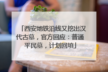 西安地铁沿线又挖出汉代古墓，官方回应：普通平民墓，计划回填