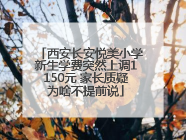 西安长安悦美小学新生学费突然上调1150元 家长质疑为啥不提前说