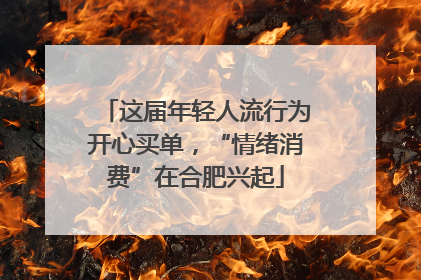 这届年轻人流行为开心买单，“情绪消费”在合肥兴起