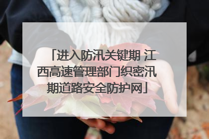 进入防汛关键期 江西高速管理部门织密汛期道路安全防护网