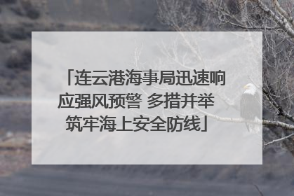 连云港海事局迅速响应强风预警 多措并举筑牢海上安全防线