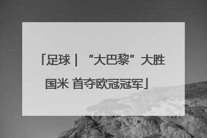 足球｜“大巴黎”大胜国米 首夺欧冠冠军